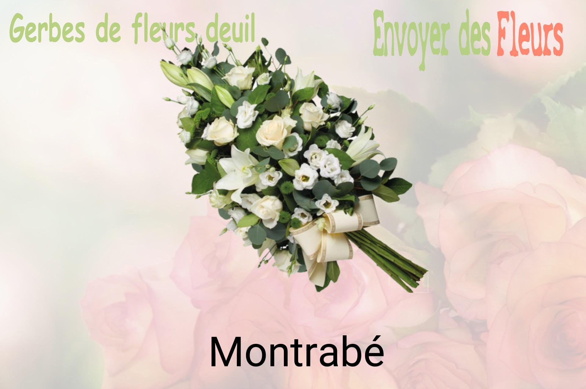 Gerbe de fleurs de deuil livrée à Montrabé
